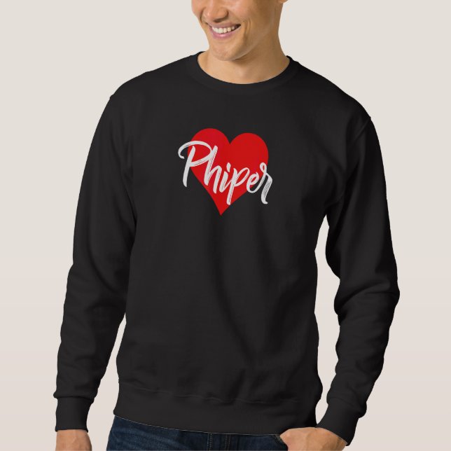 Sudadera Te Amo Phiper Nombre  Amor Corazón (Anverso)