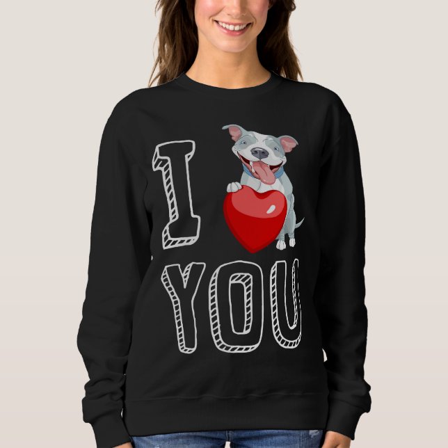 Sudadera Te Amo Pitbull Valentine (Anverso)