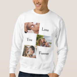 Sudadera Te amo por siempre Personalizado 3 Foto y nombre d
