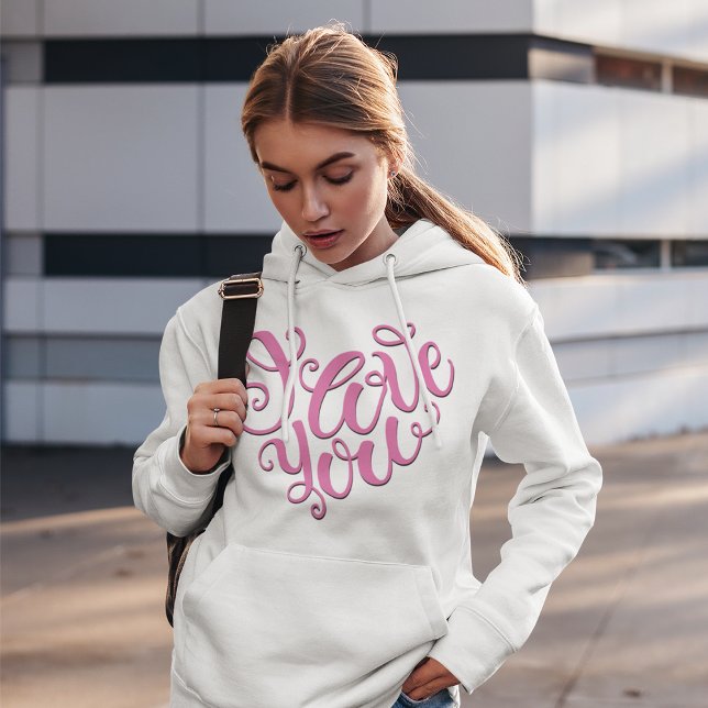 Sudadera Te Amo Rosa (Subido por el creador)