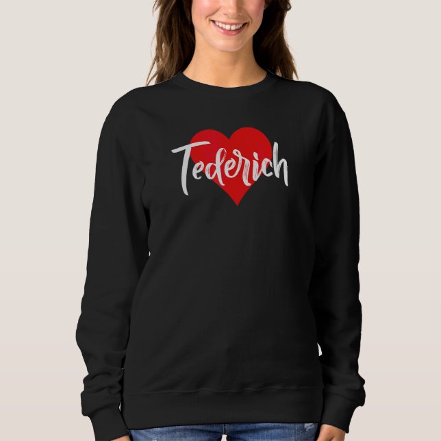 Sudadera Te amo Tederich nombre amor corazón (Anverso)
