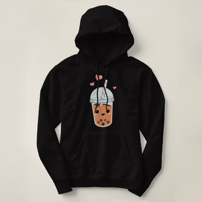 Sudadera Té de burbuja de té Boba Kawaii lindo té japonés a (Diseño del anverso)