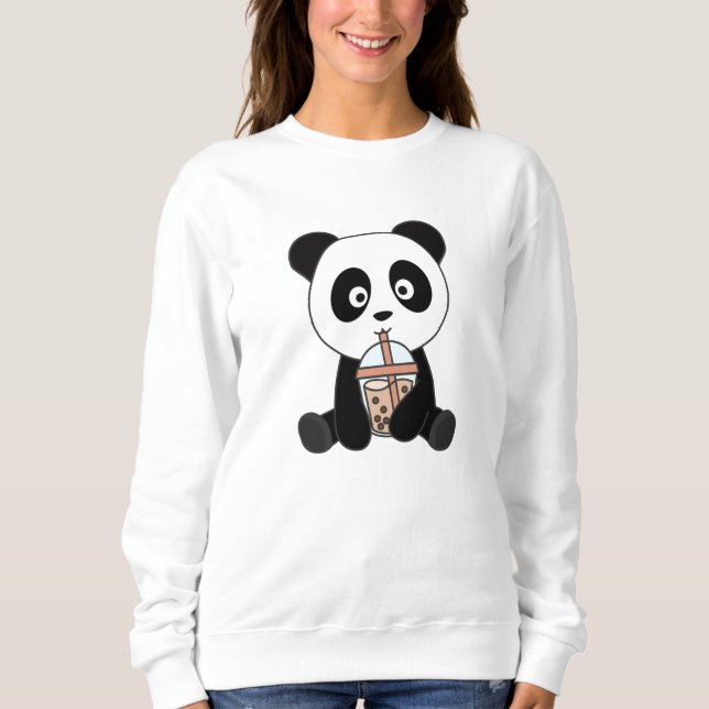 Sudadera Té de burbuja Panda Chocolate Sweet Animals Boba (Anverso)