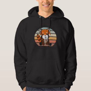 Sudadera Té de burbuja Rojo Panda Chocolate Cute Animales B