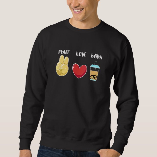 Sudadera Té de burbujas Amor Paz Boba Tea (Anverso)