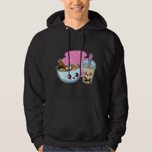 Sudadera Té de burbujas de ramen Fideos Boba Anime japonés