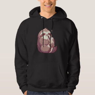 Sudadera Té de burbujas de Sloth Neko lindo Kawaii Anime S