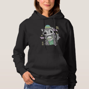Sudadera Té de burbujas lácteo lindo lobo con boba