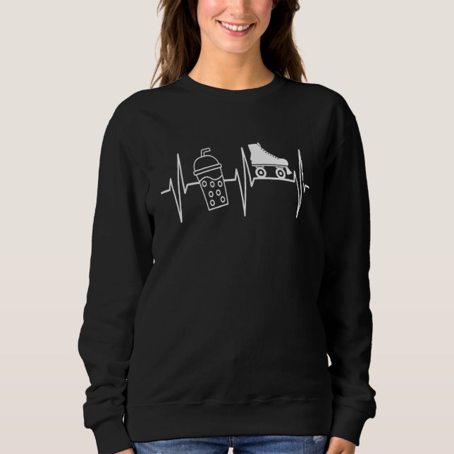 Sudadera Té de burbujas   Patinaje sobre ruedas Latido Té d (Anverso)