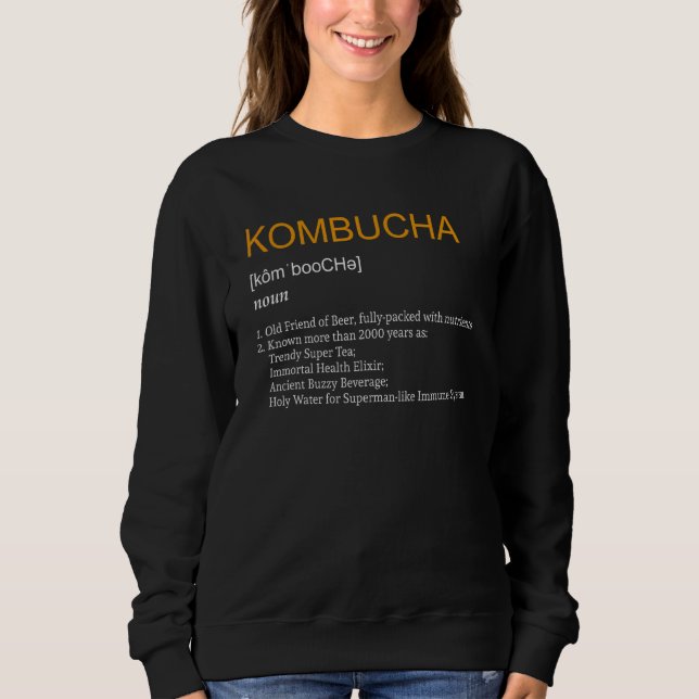 Sudadera Té de caja de definición de Kombucha (Anverso)