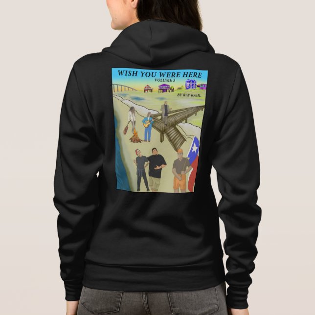 Sudadera Te deseo que estuvieras aquí 3 con cremallera (Reverso)