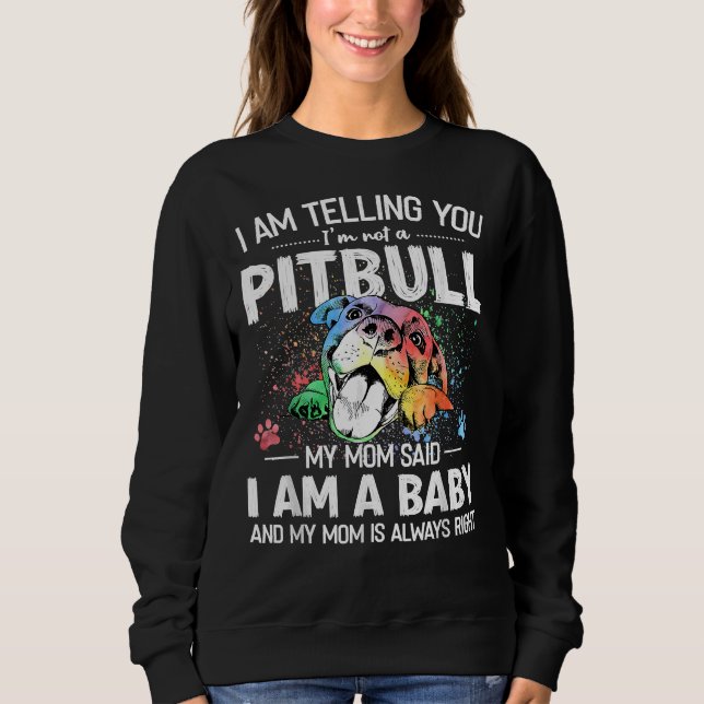 Sudadera Te Digo Que No Soy Propietario De Un Perro Pitbull (Anverso)