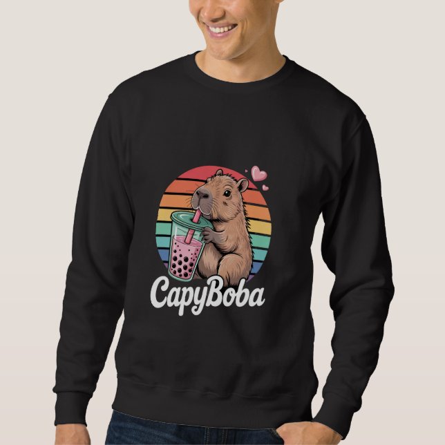 Sudadera Té divertido Capyboba Capybara Boba (Anverso)