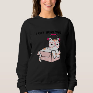 Sudadera Te escucho gato Auriculares gato lindo Internacion