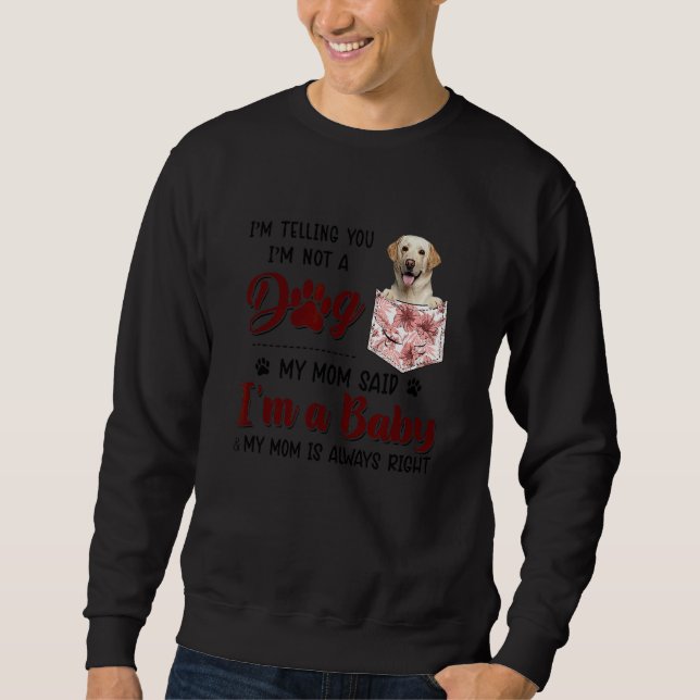 Sudadera Te estoy diciendo que no soy un perro, mi mamá dij (Anverso)
