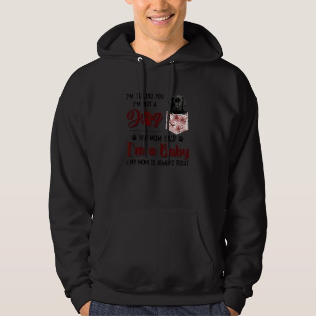 Sudadera Te estoy diciendo que no soy un perro, mi mamá dij (Anverso)
