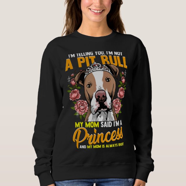 Sudadera Te estoy diciendo que no soy un Pitbull, mi mamá d (Anverso)