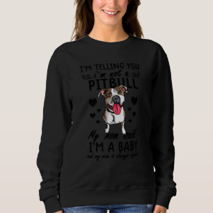 Sudadera Te estoy diciendo que no soy un Pitbull, mi mamá d
