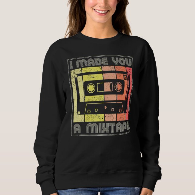 Sudadera Te hice una cinta mixtape Cinta 80 Music Retro (Anverso)