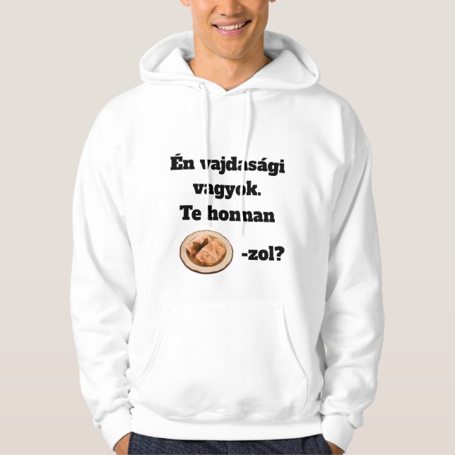 Sudadera Te honnan SZÁRMA-zol? férfi hosszú ujjú (Anverso)