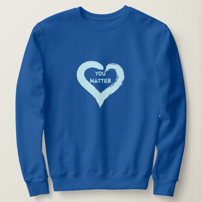 Sudadera Te importa el sudor del corazón (Anverso del diseño)