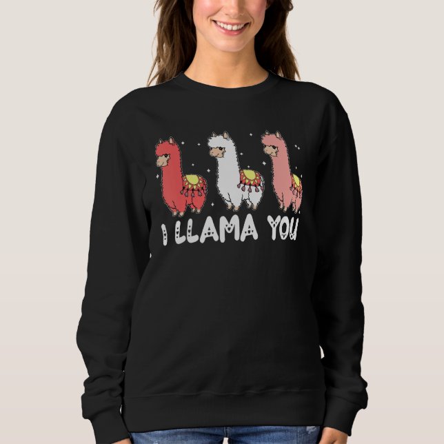 Sudadera Te llamo Día de San Valentín  Chicas de la Alpaca (Anverso)