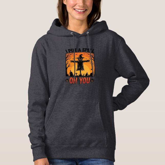 Sudadera Te Puse un Hechizo a Ti Espantapájaros de Hallowee (Anverso)