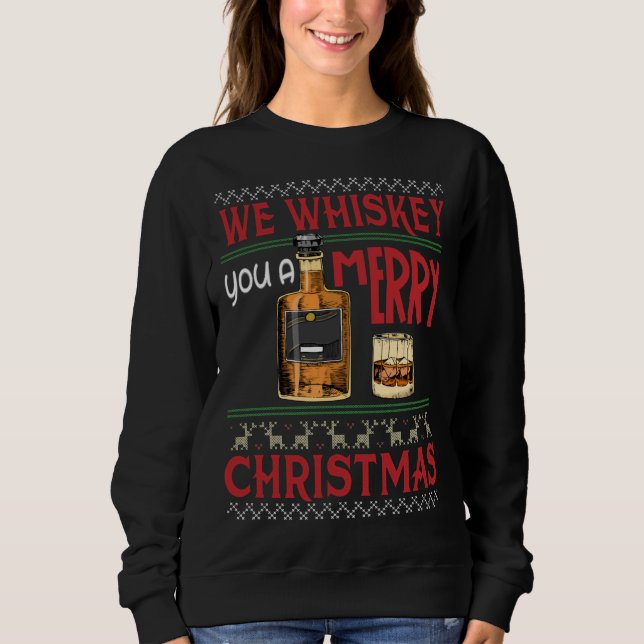 Sudadera Te Susurramos Un Drinki De Vino Funny Feliz Navida (Anverso)