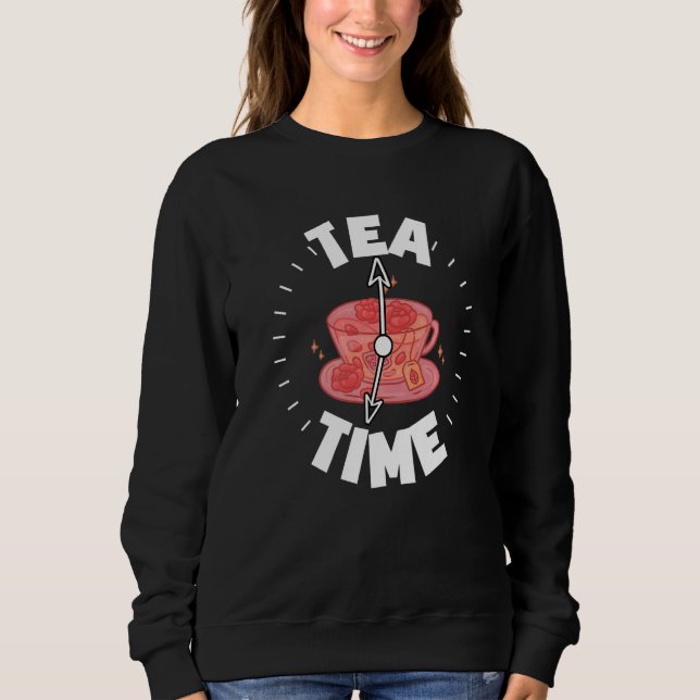 Sudadera Té Time Té Gráfico Té Bebiendo Tea Tea Breaking Cu (Anverso)