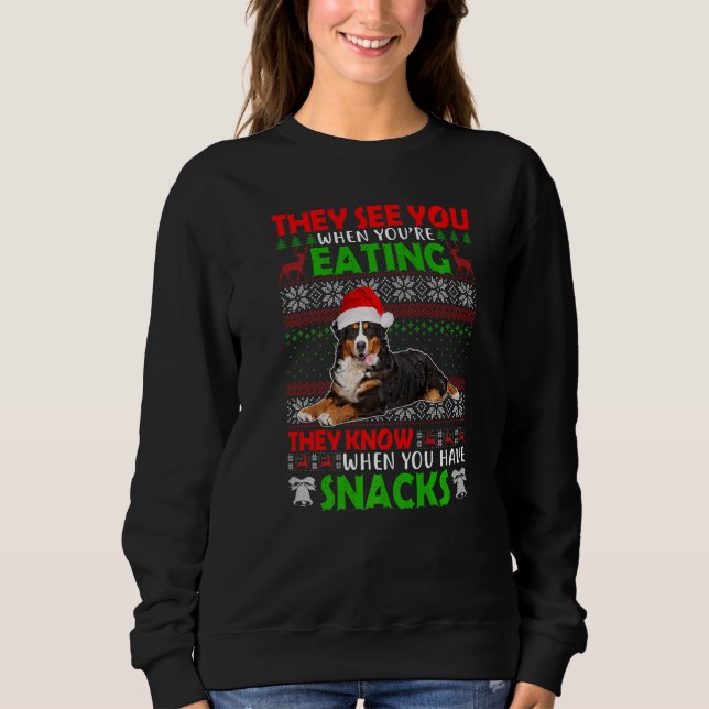 Sudadera Te ven cuando comes Bernese Mountain S (Anverso)