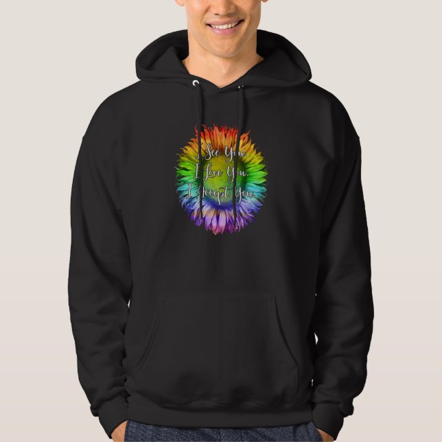 Sudadera Te Veo Que Te Amo Te Acepto Lgbtq Ally Gay P (Anverso)