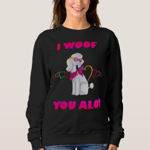 Sudadera Te Wooley Un Montón De Texto Rosado Pódeo Blanco C