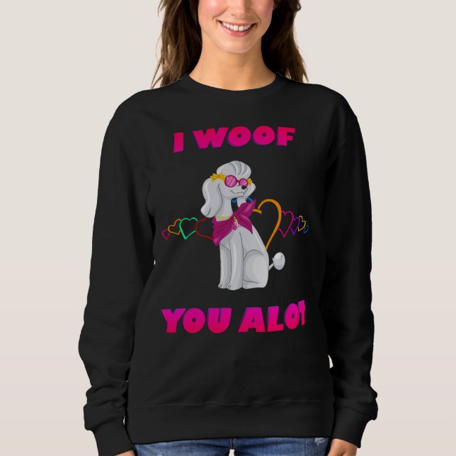 Sudadera Te Wooley Un Montón De Texto Rosado Pódeo Blanco C (Anverso)
