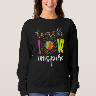 Sudadera Teach Love Inspire Leopard Tie Dye Sunflower Schoo