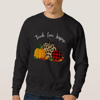 Sudadera Teach Love Inspire Rainbow Fall Prek Kinder Teache
