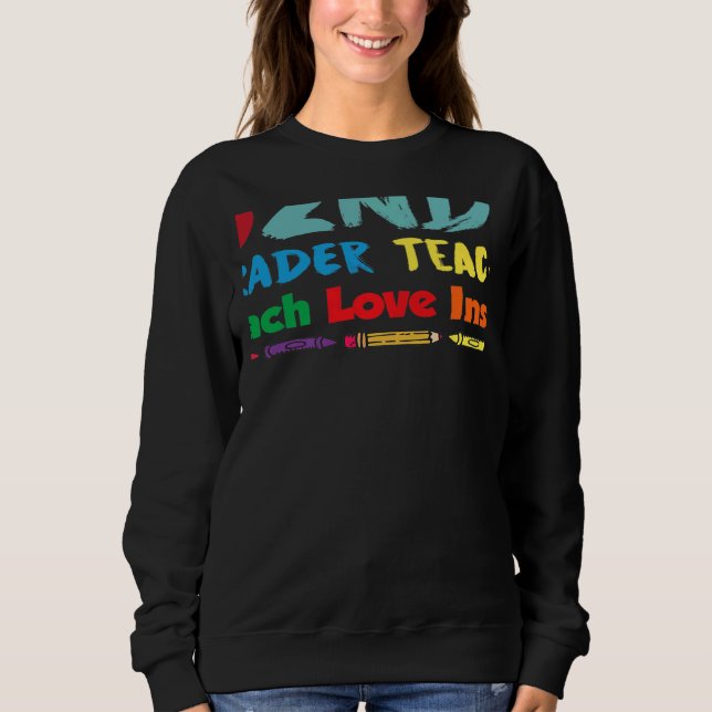 Sudadera Teach Love Inspire Valentines Day 2nd Grade Teache (Anverso)