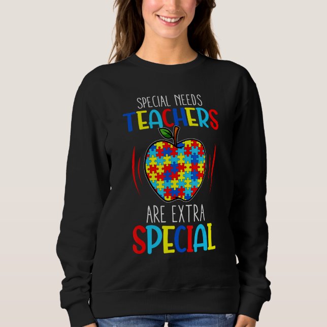 Sudadera Teacher Autism Special Need Teacher Extra Special  (Anverso)