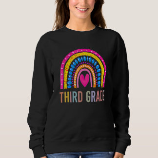 Sudadera Teacher de tercer grado Leopard Rainbow 3º grado T