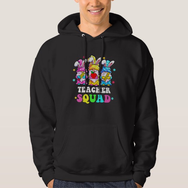 Sudadera Teacher Easter Squad Love Teacher s Day Cute Rabbi (Anverso)