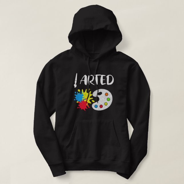 Sudadera Teacher Job Gráfica divertida pintora de arte (Diseño del anverso)