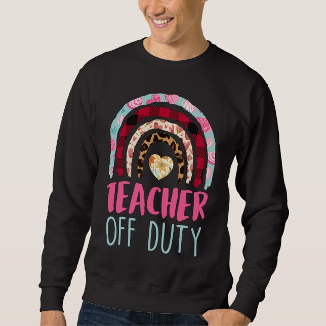 Sudadera Teacher off duty Teacher on holiday Teacher  7 (Anverso)