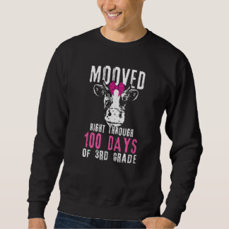Sudadera Teacher Student 100th Day 3rd Grade Cow 100 Days O