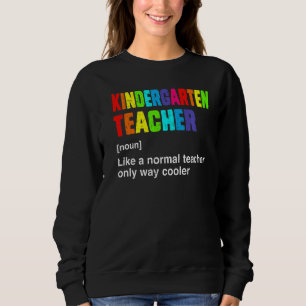 Sudadera Teacher Team Kindergarten Definición Cuta Hola Ki