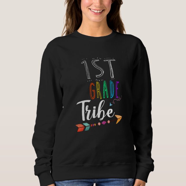 Sudadera Team 1st Grade Teacher Tribe Back To School (Anverso)