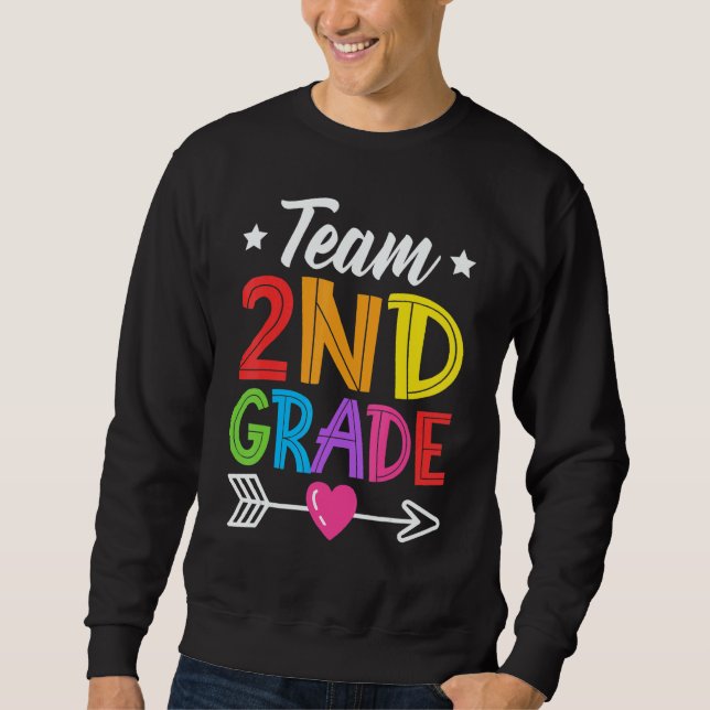 Sudadera Team 2nd Grade Teacher Student Kid Back To School  (Anverso)