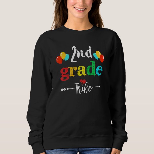 Sudadera Team 2nd Second Grade Tribe Teacher Student First  (Anverso)