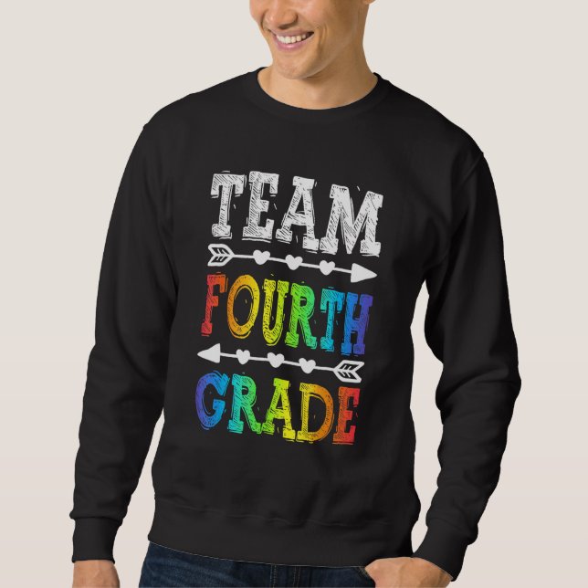Sudadera Team 4th Grade T Shirt Teacher Back To School (Anverso)