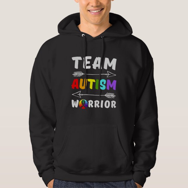 Sudadera Team Autism Warrior Autism Awareness Autism Mom Au (Anverso)