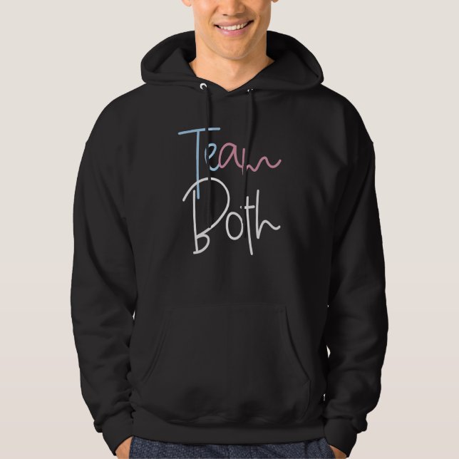 Sudadera Team Both Healthy Baby Pink Or Blue Gender Reveal (Anverso)