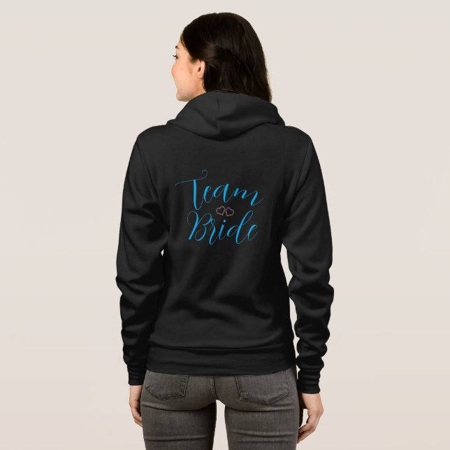 Sudadera team bride Bachelorette Party T-Shirt Hoodie (Reverso completo)